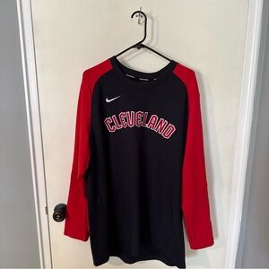 Cleveland Guardians Nike Blue and Red Baseball Dri-FIT Pullover Authentic XL